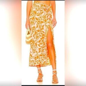 NWT Sanctuary Plus Size Skirt Midi Length Orange White Cover Up - Size 2XL